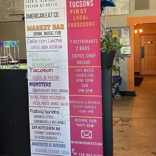 a sign for a restaurant