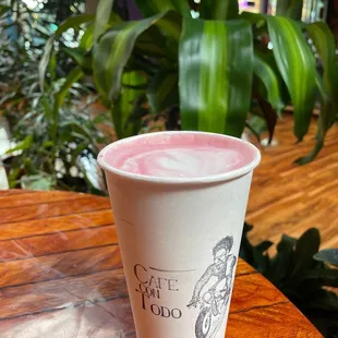 Beet root latte - unsweetened and no espresso added