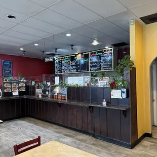 the interior of a restaurant