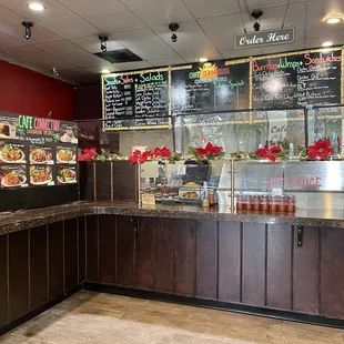 Inside area where you'd order.