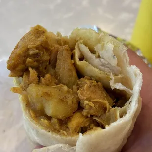 Curry Chicken Roti Wrap