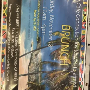 Looks like their doing Brunch November 18, 2023!