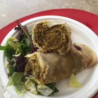 Curry Chicken Roti Wrap