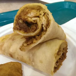 Veggie Curry Roti Wrap (vegan)