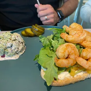 Open faced shrimp Sammy