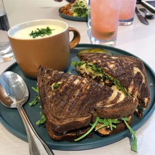 Mushroom Rueben and potato soup