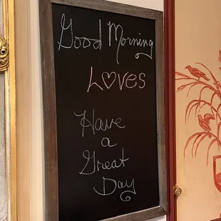 A sweet welcoming sign