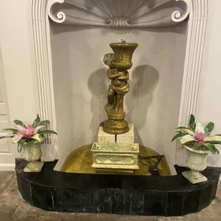 Fountain outside.