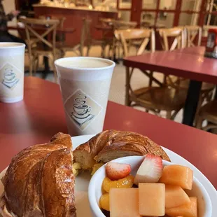Ham and Swiss Croissant Sandwich