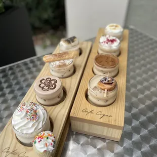 2 iced coffee flights