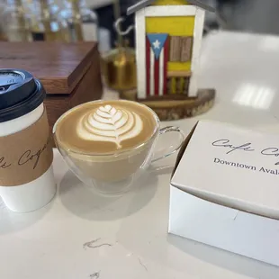 Coffee made with beans imported from Puerto Rico