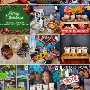 Instagram feed highlighting coffee flights