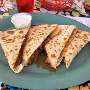 Ground beef quesadilla