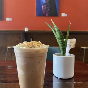 Peanut butter ... espresso, Peruvian chocolate, peanut butter, whipped cream