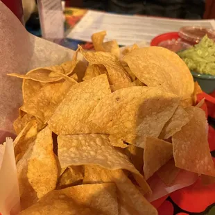 tortilla chips and guacamole