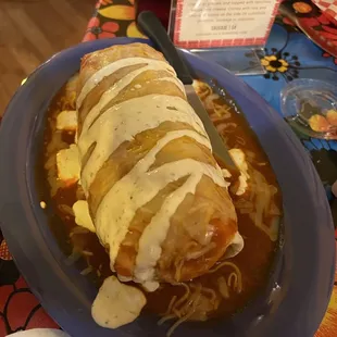 a plate of food on a table
