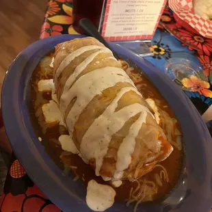a plate of food on a table