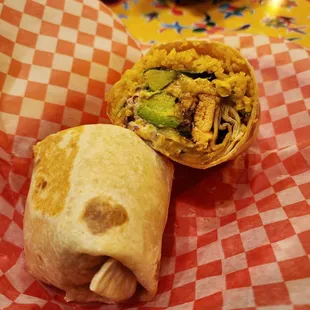 Salmon burrito