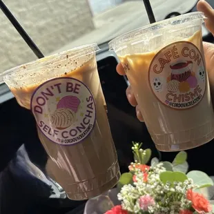 Not very good drinks and an expensive arrangement of flowers