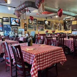 This is the dining area.  Sicilian Salad Angel Hair Sicilian Mild Italian Sausage
