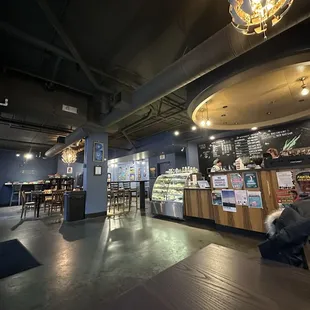the interior of a coffee shop