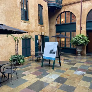 Courtyard cafe entrance