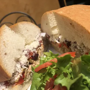 Muffulettu with Gulf yellowfin tuna, anchovies, house-made olive salad, pecorino cheese, red onion.