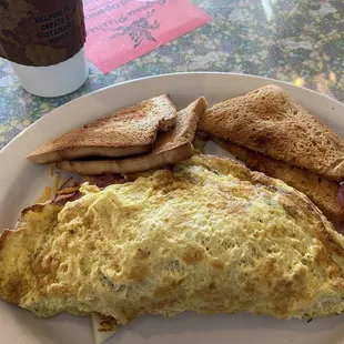 Omelette special and latte