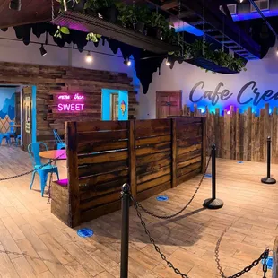 the interior of the restaurant