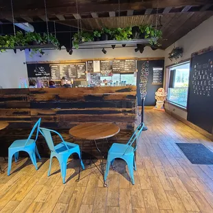 Front counter and menu