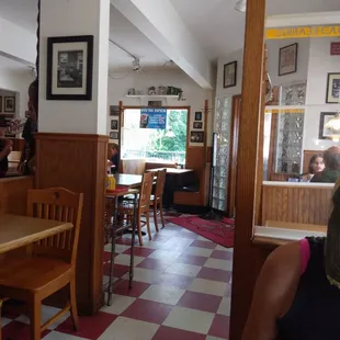 Inside.