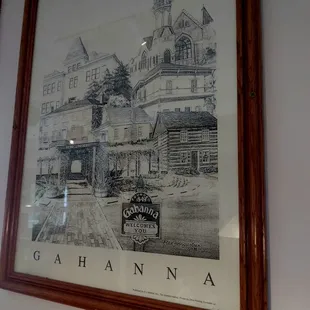 Wall art celebrating local history.