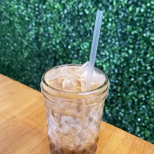 Iced cafe crème brûlée latte