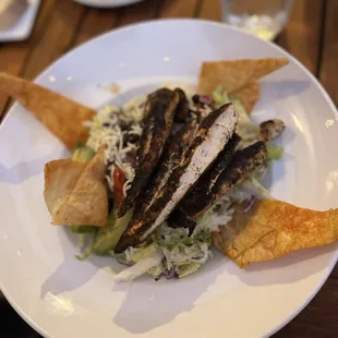 blackened fish taco salad! (Switched with blackened chicken)