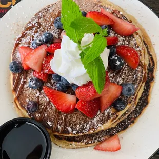 Tres leches pancakes