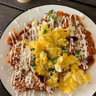 Chilaquiles! You can choose red or green