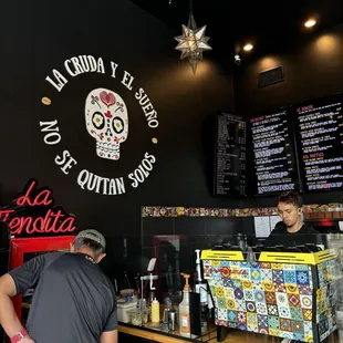 At the front counter where you order