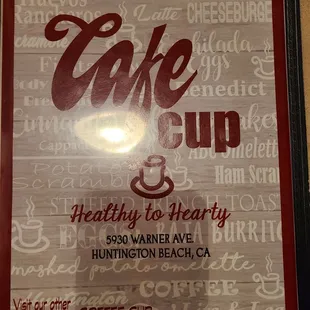 a sign for a coffee shop
