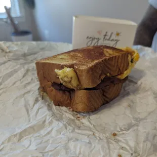 Bacon egg and cheese drop