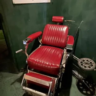 an old barber chair