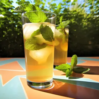 Fresh Mint Lemon Honey Tea (12 oz)