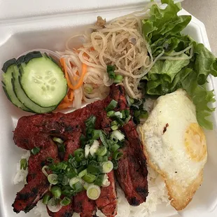 Pork chop and egg rice