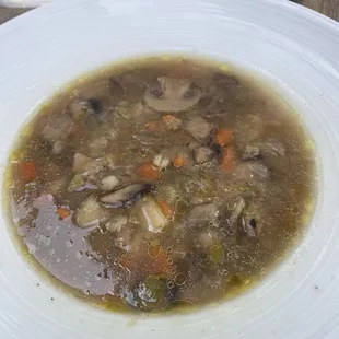 Mushroom barley soup