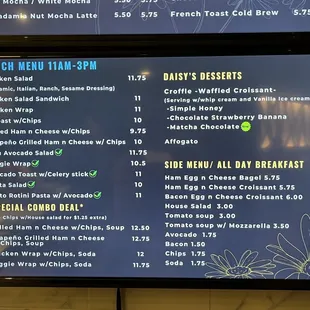 Lunch Menu
