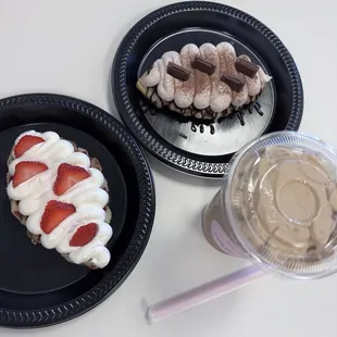 Milk cream and chocolate cream  dalgona drink