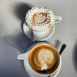 Mexican coffee and lavender latte