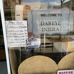 Hours of operation 3/2022