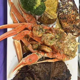 King David Platter (T-Bone Salmon Crab Legs Shrimp)