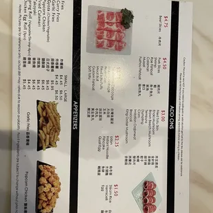 Menu - October 2021