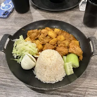 Curry Chicken Rice Platter